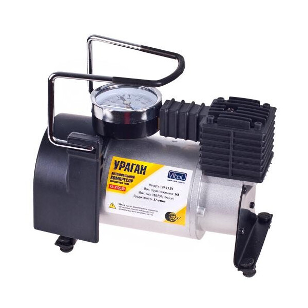 

"Ураган" КА-У12030 100psi/14Amp/37л/прикур.+переходник (КА-У12030)