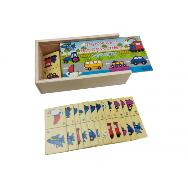 

Деревянная игрушка Домино в пенале MD 2482 (Транспорт MD 2482-4)