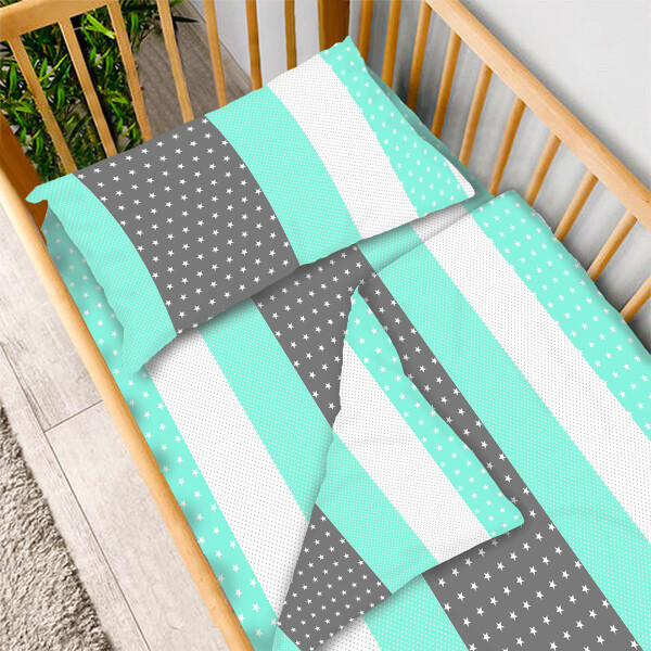 

Постельное белье беби Zastelli Star Dots Green поплин 110х140