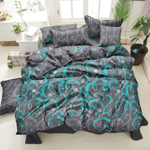 

Постельное белье ZASTELLI 40-0979 Grey Blue бязь Gold USA двуспальный 175х210 см
