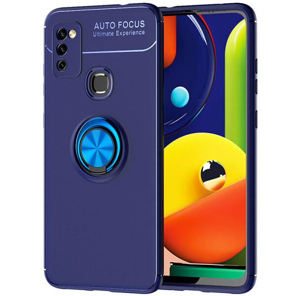 

TPU чехол Deen ColorRing под магнитный держатель (opp) для Samsung Galaxy M51 Синий / Синий (143617)