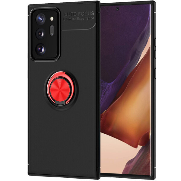 

TPU чехол Deen ColorRing под магнитный держатель (opp) для Samsung Galaxy Note 20 Ultra Черный / Красный (143806)