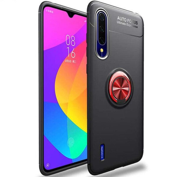 

TPU чехол Deen ColorRing под магнитный держатель (opp) для Xiaomi Mi 9 Черный / Красный (142953)