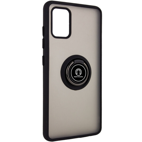 

TPU+PC чехол Deen ColorEdgingRing for Magnet для Samsung Galaxy A31 Черный (135726)