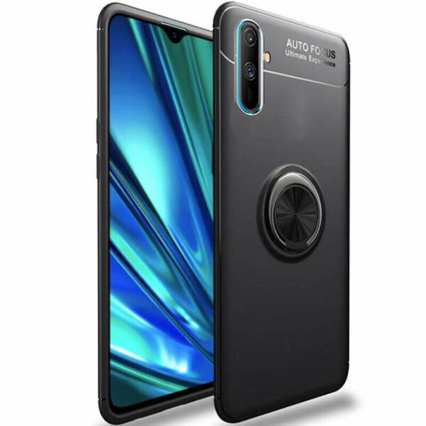 

TPU чехол Deen ColorRing под магнитный держатель (opp) для Realme C3 (dual camera) Черный / Черный (143567)