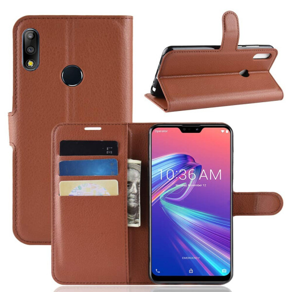 

Чехол-книжка Litchie Wallet для Asus Zenfone Max Pro M2 Коричневый