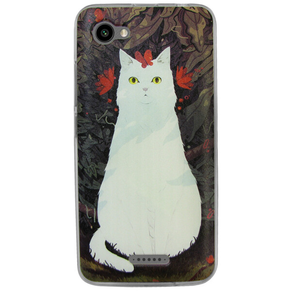 

Чехол с рисунком Printed Silicone для ZTE Blade A601 Кошка