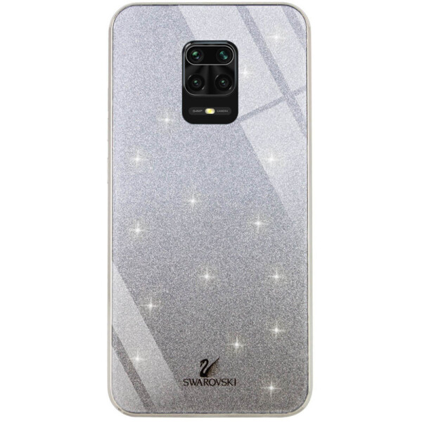 

TPU+Glass чехол Swarovski для Xiaomi Redmi Note 9 Pro Max Черный (78135438)