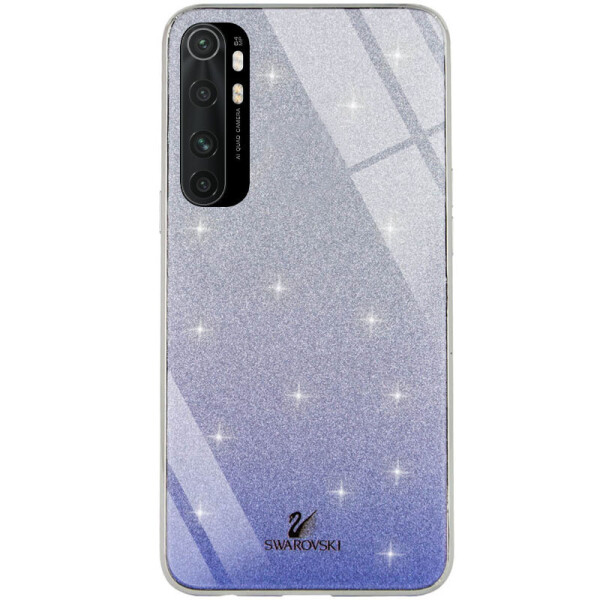 

TPU+Glass чехол Swarovski для Xiaomi Mi Note 10 Lite Синий (135420)