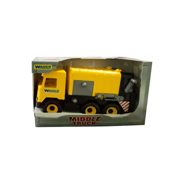 

Мусоровоз Wader Middle truck (желтый) 39492