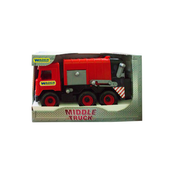 

Мусоровоз Wader Middle truck (красный) 39488