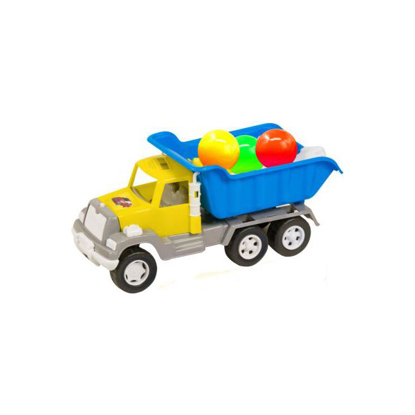 

Самосвал с 6 шариками Kinderway желтый. KW-05-520-4