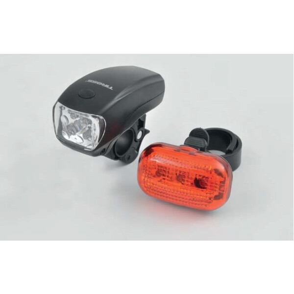 

Велофонари комплект Tiross TS-656 black LED 4W + 5 LED AAA