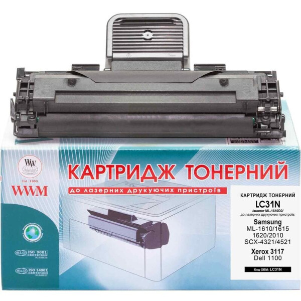 

Картридж WWM (LC31N) Samsung ML-1610/2010,SCX4321/4521F/Xerox Phaser 3117/3122/3124 (аналог ML-1610D2)