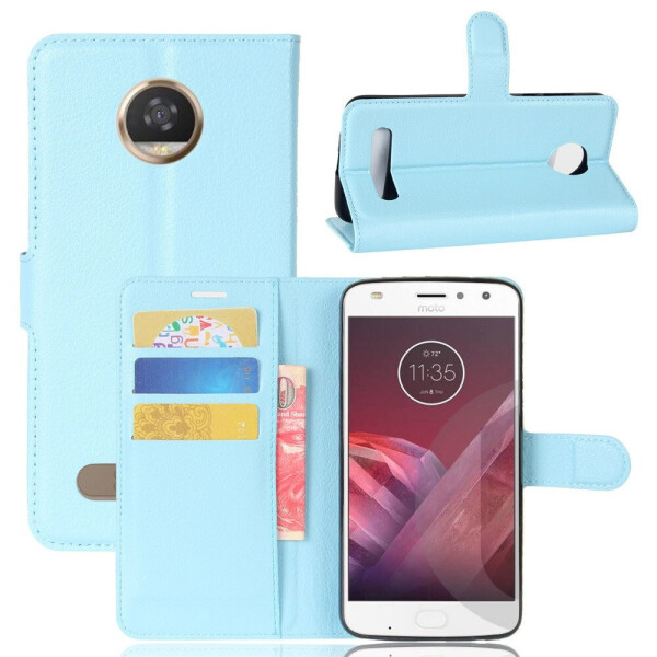 

Чехол-книжка Litchie Wallet для Motorola Moto Z2 Play XT1710 Голубой