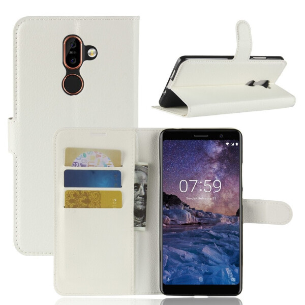 

Чехол-книжка Litchie Wallet для Nokia 7 Plus Белый