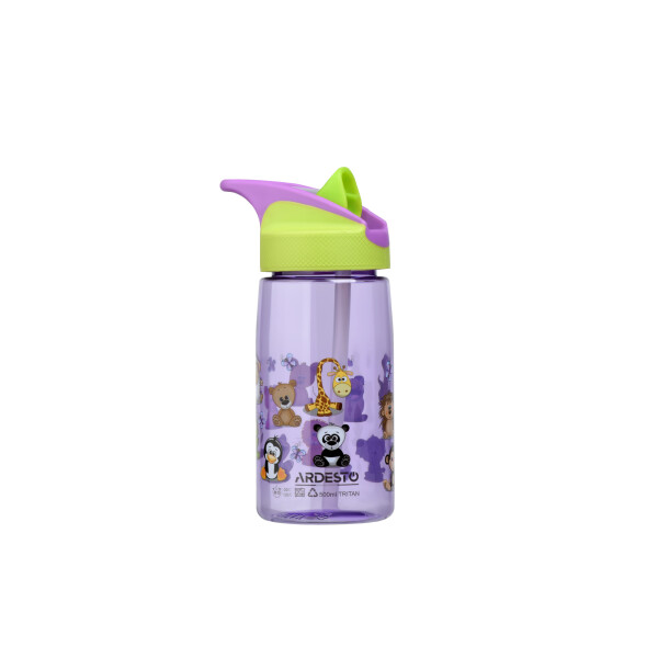 

Пляшка для води дитяча Ardesto Funny animals 500 мл Зелений (AR2201TA)