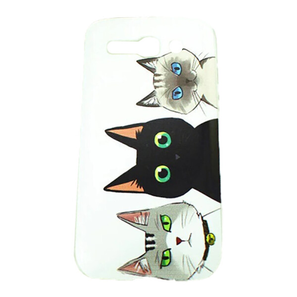 

Чехол с рисунком Printed Plastic для Alcatel OneTouch 7047D POP C9 Три кота