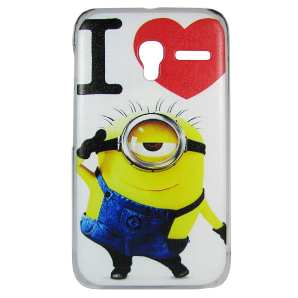 

Чехол с рисунком Printed Plastic для Alcatel OneTouch Pixi 3 4009D I love minion