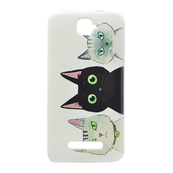 

Чехол с рисунком Printed Plastic для Alcatel OneTouch 7041 7040 POP C7 Три кота