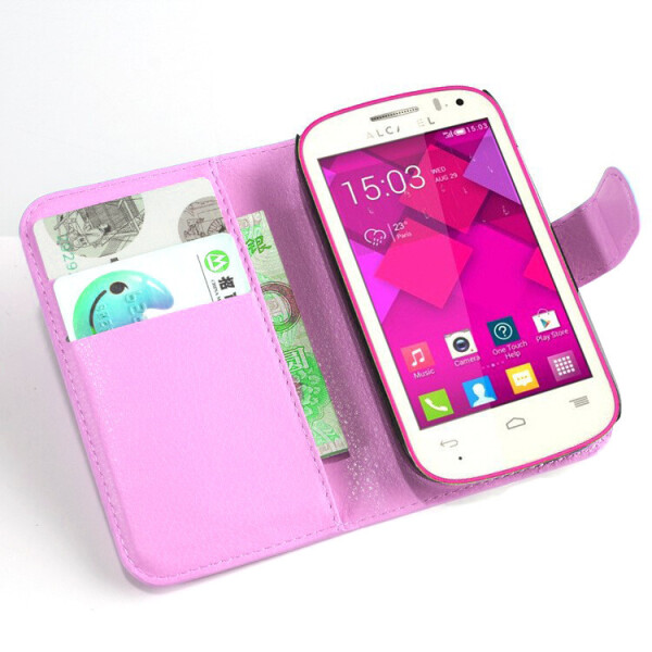 

Чехол-книжка Litchie Wallet для Alcatel OneTouch POP C1 4015 / 4015D Розовый