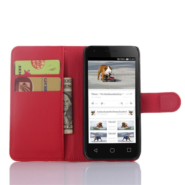 

Чехол-книжка Litchie Wallet для Alcatel OneTouch POP C1 4015 / 4015D Красный