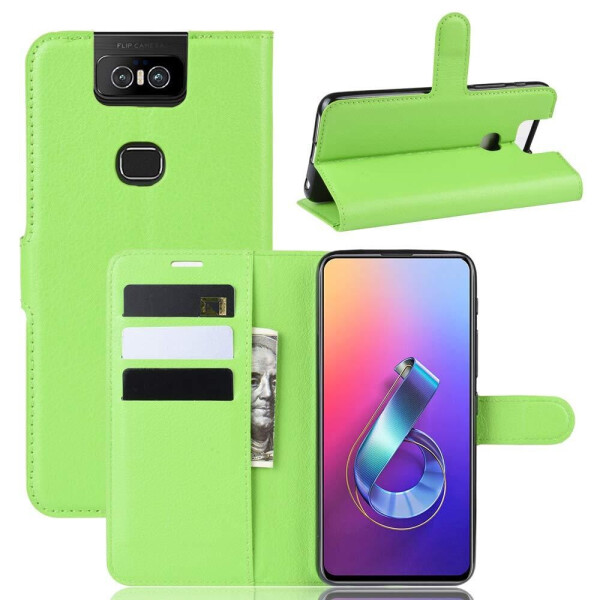 

Чехол-книжка Litchie Wallet для Asus Zenfone 6 ZS630KL Green