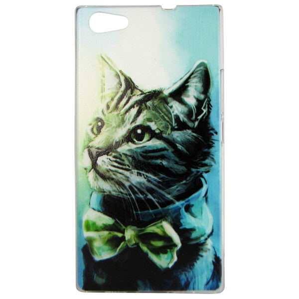 

Чехол с рисунком Printed Silicone для Doogee Y300 Кот С Бабочкой