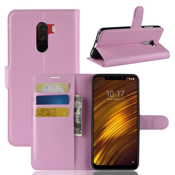 

Чехол-книжка Litchie Wallet для Xiaomi Poco F1 Светло-розовый