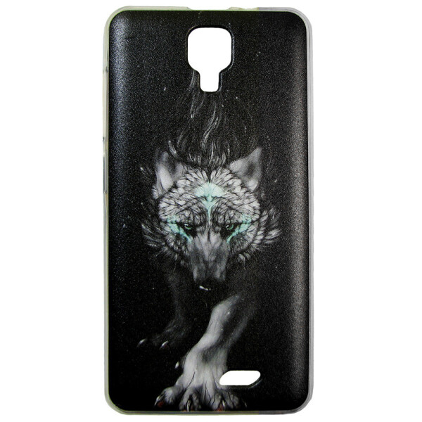 

Чехол с рисунком Printed Silicone для HomTom HT26 Волк