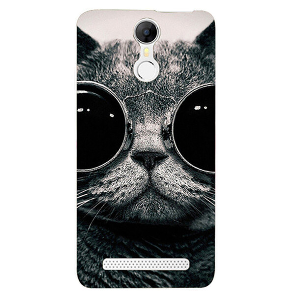 

Чехол с рисунком Printed Silicone для HomTom HT27 / HT27 Pro Кот В Очках