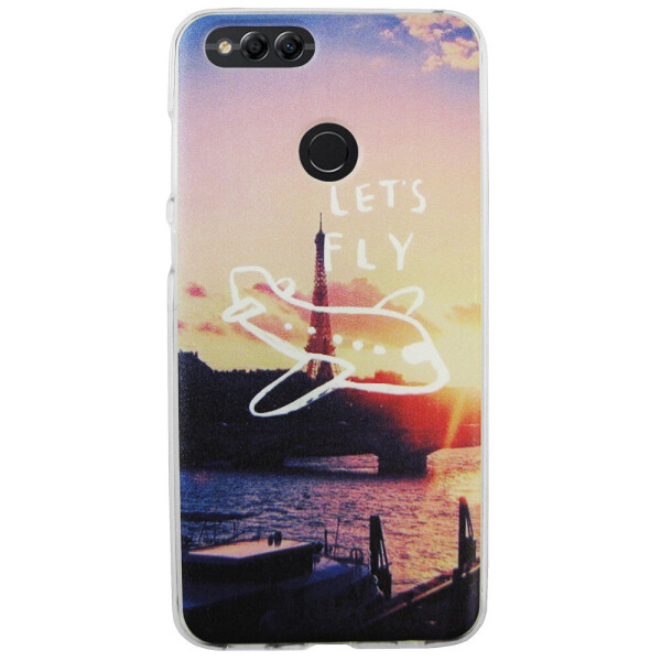 

Чехол с рисунком Printed Silicone для Honor 7X Париж