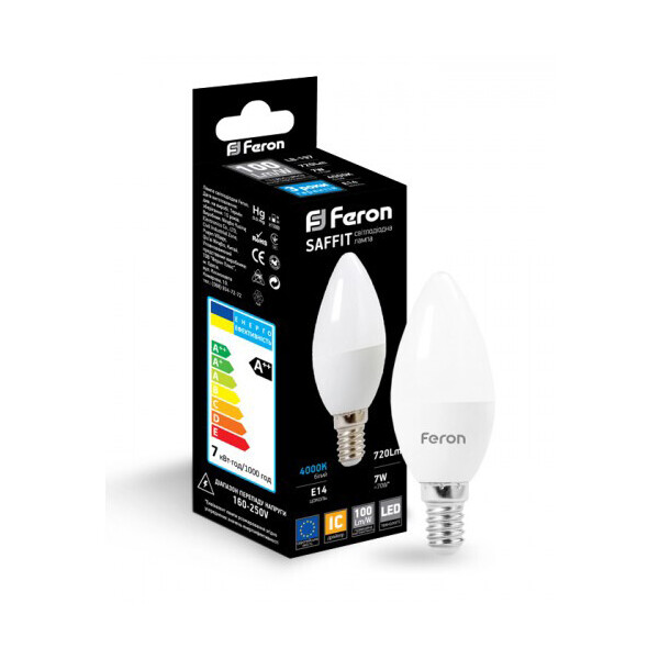 

Лампа cвітлодіодна Feron LB-197 14LED E14 7W 4000K (25810)