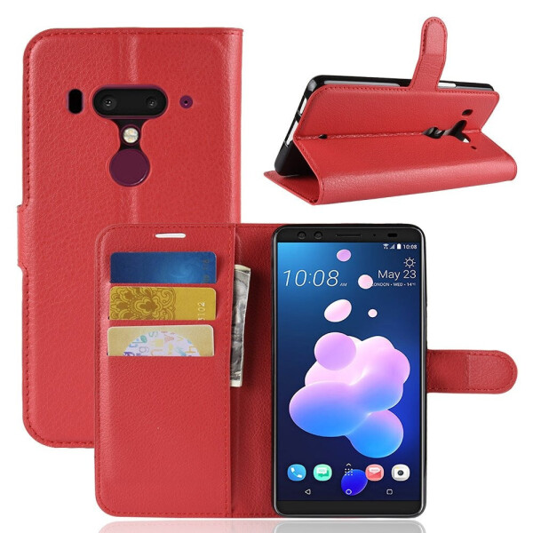 

Чехол-книжка Litchie Wallet для HTC U12 Plus Красный