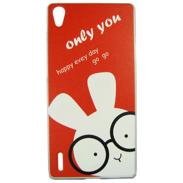 

Чехол с рисунком Printed Plastic для Huawei Ascend P7 Заяц