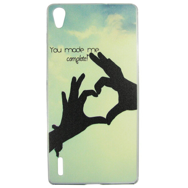 

Чехол с рисунком Printed Plastic для Huawei Ascend P7 Сердце