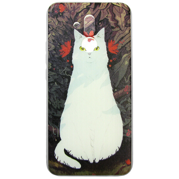 

Чехол с рисунком Printed Silicone для Huawei Mate 20 Lite Кошка