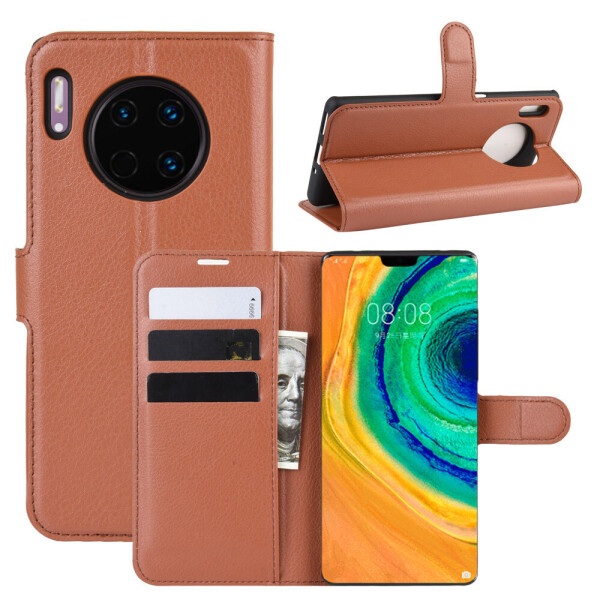

Чехол-книжка Litchie Wallet для Huawei Mate 30 Brown