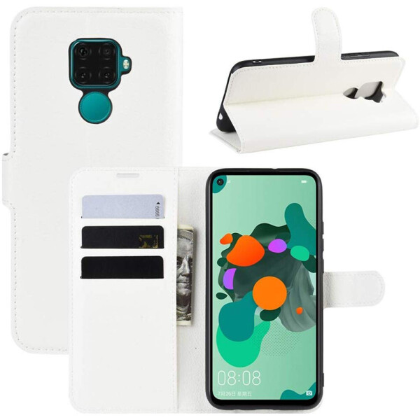 Чехол-книжка Litchie Wallet для Huawei Mate 30 Lite / Nova 5i Pro White