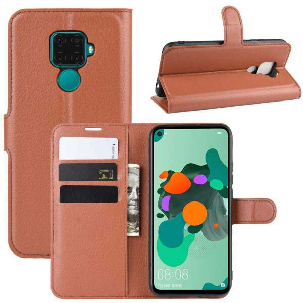 

Чехол-книжка Litchie Wallet для Huawei Mate 30 Lite / Nova 5i Pro Brown