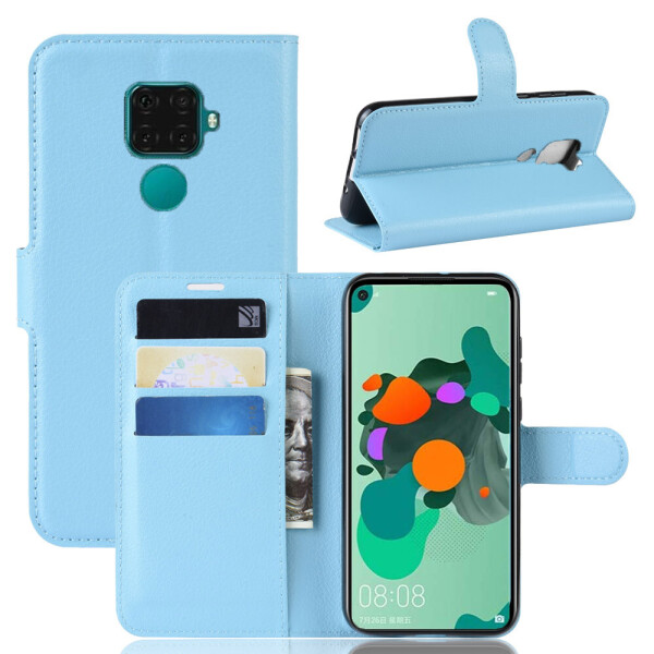 

Чехол-книжка Litchie Wallet для Huawei Mate 30 Lite / Nova 5i Pro Blue