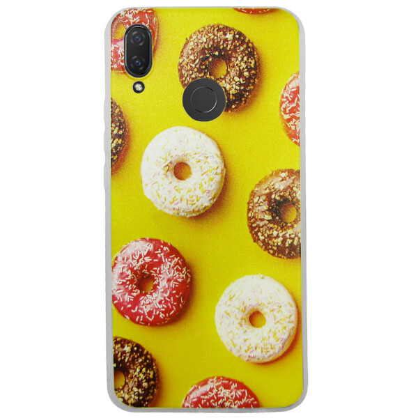 

Чехол с рисунком Printed Silicone для Huawei P Smart Plus Пончики