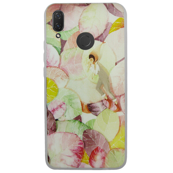 

Чехол с рисунком Printed Silicone для Huawei P Smart Plus Листья