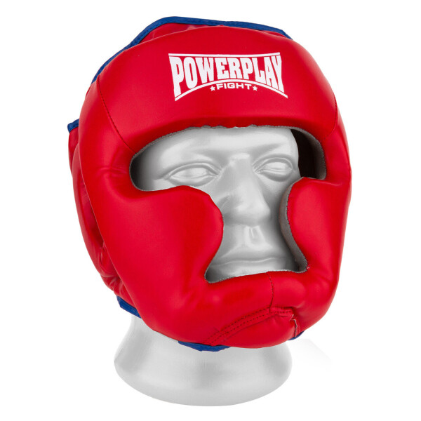 

Боксерский шлем тренировочный PowerPlay 3068 PU + Amara Красно-Синий S