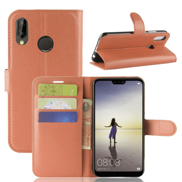 

Чехол-книжка Litchie Wallet для Huawei P20 Lite Коричневый