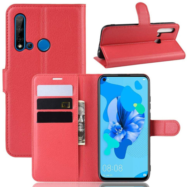 

Чехол-книжка Litchie Wallet для Huawei P20 Lite 2019 / Nova 5i Red