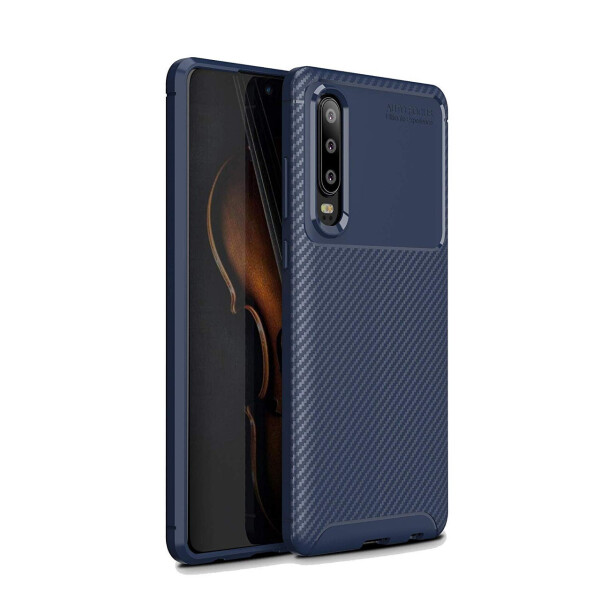 

Чехол Carbon Case Huawei P30 Синий