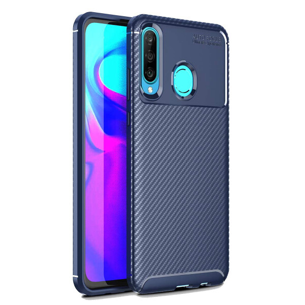 

Чехол Carbon Case Huawei P30 Lite / Nova 4e Синий