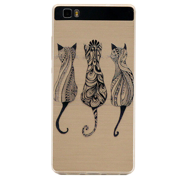 

Чехол с рисунком Printed Silicone для Huawei P8 Lite (2016) Три Кота