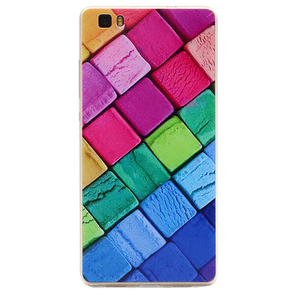 

Чехол с рисунком Printed Silicone для Huawei P8 Lite (2016) Кубики